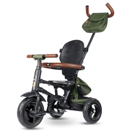 Milly Mally Rito Deluxe Rubber Olive Rowerek Trzykołowy obrotowy oliwkowo zielony